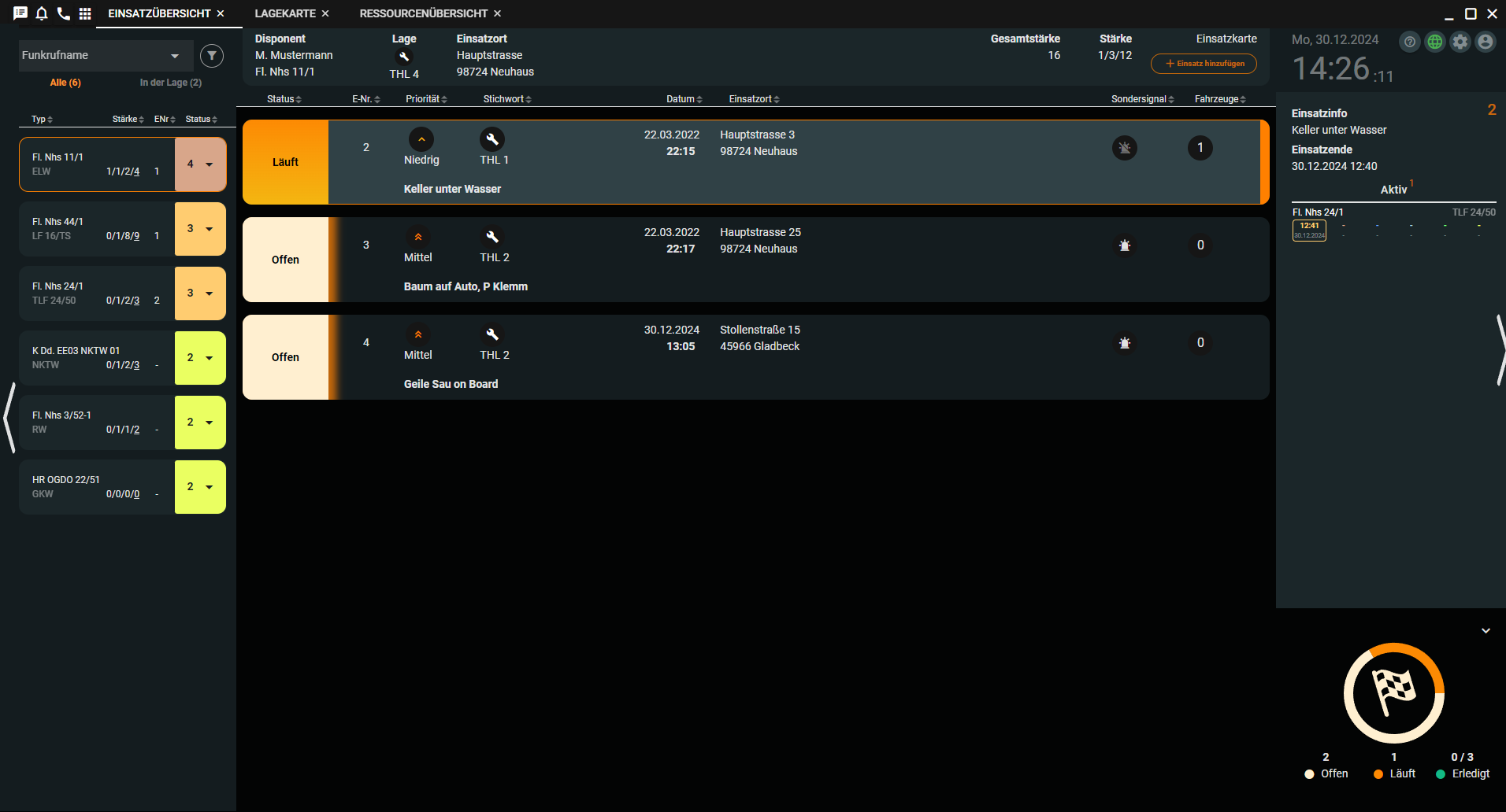 &Uuml;bersicht der Software