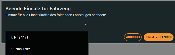 Detail abmelden fahrzeug