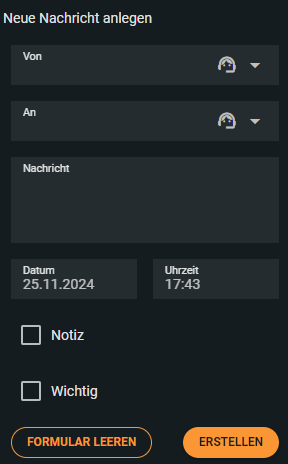 Eintrag erstellen Eintrag erstellen