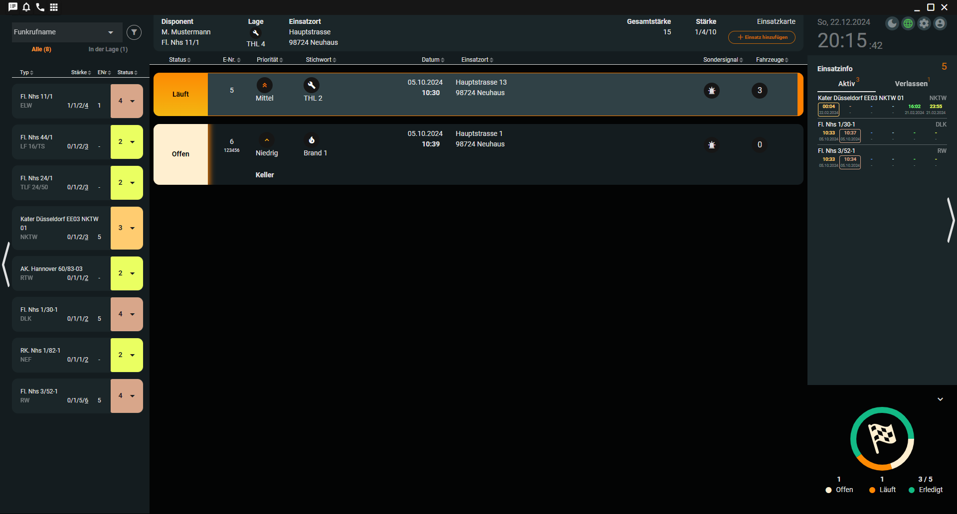 Modul Einsatzübersicht Modul Einsatzübersicht